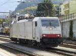 I-XRI  Lok 186 908-6 im Bahnhof Spiez am 08.10.2014