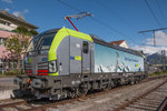 Die neue BLS Cargo Siemens Vectron Re 475 401 präsentiert sich bei schönstem Wetter in Spiez.