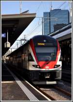 Die geladenen Gäste aus dem Kanton Graubünden und aus dem St.Galler Rheintal reisten mit dem 511 123 zur Eröffung nach St.Gallen.