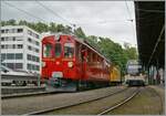 Nach der Revision ist der Bernina Bahn RhB ABe 4/4 I 35 der Blonay Chamby Bahn nun wieder im Einsatz; das Bild zeigt den Triebwagen bei seiner ersten Fahrt nach der Revision mit dem Riviera Belle