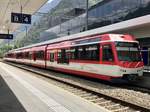 Der Regio aus Brig wurde in Visp an den ABt 2134 angekuppelt und glich gehts weiter nach Zermatt, am 8.7.17.