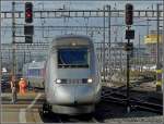 Einfahrt eines TGV POS am 27.12.09 in den Hauptbahnhof von Zrich. (Jeanny)