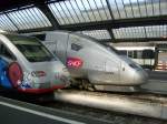 Hier steht ein ETR 470 neben einem TGV POS am 19.2. in Zrich HB