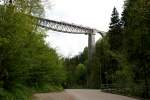 Ein RABe 526 auf dem SOB-Sitterviadukt in St.