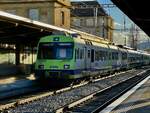 Der RBDe 565 722 am 05.04.2024 als IR66 in Neuchatel bereit zur Anstellung und Übernachtung in Neuchatel.