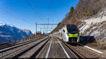 BLS RABe 528 109 / Hohtenn, 12. Februar 2023<br>
RE Bern - Brig