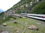 Ic in Richtung Visp am 16.8.2007 oberhalb von Brigerbad