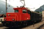 245 021-1 der SEZ (Spiez-Erlenbach-Zweisimmenbahn) auf Bahnhof Zweisimmen am 28-07-95.