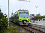 BLS - Triebzug RABe 525 005-5 im Endbahnhof Büren an der Aare am 03.09.2017