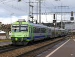 BLS - Regio nach Laupen am Schluss der Steuerwagen ABt 50 85 80-35 962 im Bahnhof von Ostermundigen am 01.01.2018