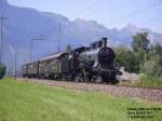 Sntis-Rundfahrt 33059 mit A 3/5 705 an der Spitze, erreicht gleich Buchs SG.