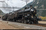 SBB Historic C 5/6 2978, Eurovapor Sulgen C 5/6 2969 und SBB Historic B 3/4 1367 am 21.