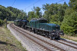 Ce 6/8 III 14305 ist zusammen mit C 5/6 2978 unterwegs nach Baden, um die Gästeschar zum Jubiläumsanlass 175 Jahre Schweizer Bahnen nach Zürich zu bringen, aufgenommen bei Turgi AG am