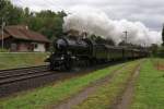 C 5/6 2978 dampft am 25.9.10 mit einem Zubringerzug zum Jubilum  Arc jurassien: 150 ans de chemin de fer   von Lyss Richtung Busswil. Leider war das Wetter ausgerechnet an diesem Tag sehr schlecht.