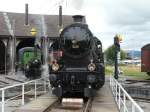 SBB Historic - Dampflok C 5/6 2978 auf der Drehscheibe und E 2/2  3 Zephir vor der Toren der Rotonde in Dlemont am 08.09.2013