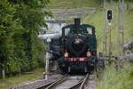 Eine der ältesten Dampfloks der Schweiz, die Mallet 196 der früheren SCB, noch aus der Privatbahnzeit, ist auch mit einem Zug von Balstahl an den Gotthelfmarkt nach Sumiswald gefahren.