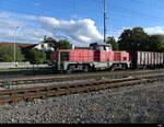 LPAG - ex SBB  Am  92 85 8 841 017-7 im Bhf. Aarberg bei  Rangierarbeiten am 2024.10.03