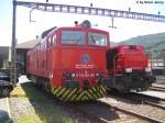D 753 051, einer mir unbekannten italienischen Bahngesellschaft steht am 3.8.07 neben der SBB Infra AM 843 010-0 beim Depot Chiasso