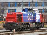 SBB Cargo - Diesellok Am 843 060-5 im Bahnhofsareal von Yverdon les Bains am 19.01.2008