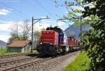 Am 843 061 mit bergabezug am 26.06.2012 bei Immensee