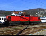 OeBB - ex SBB  Bm 6/6 98 85 5 860 505-7 abgestellt im Bhf. Balsthal am 30.12.2023