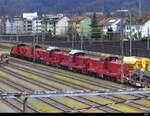 Ex SBB - 5 Loks vom Typ Bm 6/6 abgestellt im Güterbahnhof von Winterthur am 11.02.2024 ..
