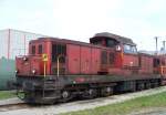 Grosse SBB Diesellok Bm 6/6 18507 im SBB Depotareal von Biel-Bienne am 18.03.2007