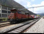 OeBB / ex SBB - Em 3/3  18832 abgestellt im Bahnhofsareal in Klus am 15.04.2022