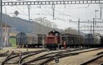 Der Bahnhof Estavayer-le-Lac auf der eingleisigen Strecke Payerne-Yverdon ist ein Gterverkehrs-reicher Bahnhof.