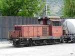 SBB - Rangierlok Em 3/3 11816 im Bahnhof Visp am 24.04.2011