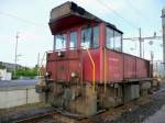 SBB - Em 3/3 831 002-1 abgestellt im Bahnhofsareal von Lenzburg am 05.09.2008