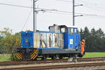 Rangierlok 837 817-6 rangiert beim Bahnhof Möhlin.