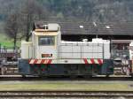 ARGE / AMA Amsteg - 837 953-9 abgestellt im Bahnhofsareal von Erstfeld am 09.04.2012 ..