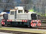 ARGE / AMA Amsteg - 837 954-7 abgestellt im Bahnhofsareal von Erstfeld am 09.04.2012 ..