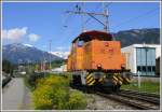 Bei den Holcim Werken verkehrt Mietlok Em 847 901-6 der Lok Service Burkhardt AG.