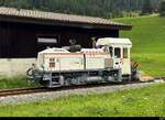 MGB / SERSA - Tm 2/2  6  CHRISTIAN 2  abgestellt auf den Geleisen der MGB im Bahnhof Biel/Goms am 2024.08.17