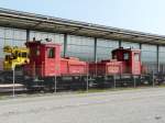 SBB - Tm 2/2 918 und Tm 2/2 905 im Areal der SBB IW in Biel am 14.07.2013