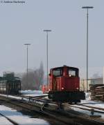 Tm 8795 rangiert in  Wilchingen Hallau 16.2.10