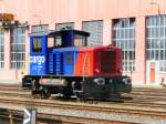 SBB - Tm 2/2 232 209-7 im Betriebsareal des SBB Industriewerkes Biel am 10.04.2011 ..