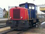 SBB - Tm 2/2 232 230-3 im Bahnhofsareal in Aarberg am 16.11.2014