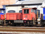 SBB - Rangierlok Tm 2/2 9654 abgestellt im Areal des Industriewerkes in Biel am 16.05.2016