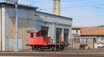 Diese Diesellok steht am 14.9. vor der Halle am Bahnhof Burgdorf