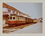 Noch zwei Bilder aus meinem Archiv, die ich trotz mangelhafter 110 Film Qualität nicht vorenthalten möchte: Eine SBB Re 4/4 I wartet in Pontarlier mit ihrem Regionalzug nach Neuchâtel