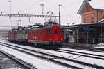 Classic Rail AG, SBB, Zuckerfabrik Aarberg Kampagne 2022: Re 4/4 I 10009 + Re 420 257-8 + Re 420 327-9, Ueberfuhr Aarberg-Zürich, Aarberg 14.