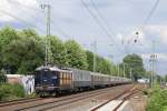 Lok 10008 der Centralbahn AG Basel mit dem DPE 88522 bei der Durchfahrt in Dsseldorf Oberbilk am 13.06.2008 inn Frankfurt wurde die Lok von E 42 151 auf Re 4/4 Lok 10008 gewechselt  