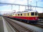 Hier der Sdz 18700 mit der TEE Re4/4 und der 103 184 im Grenzbahnhofbahnhof St.