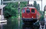 10 029  beim Bodensee-Hochwasser in Rorschach Hafen  24.07.87