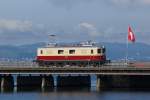 Re 4/4 I 10034 befindet sich am 21.09.2013 kurz vor Rapperswil.