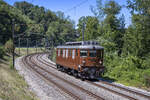 BLS Ae 4/4 251 ist zwischen Turgi und Baden AG unterwegs an den Jubiläumsanlass 175 Jahre Schweizer Bahnen in Zürich, aufgenommen am 09.08.2022.