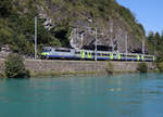 BLS EW III-Pendel mit der Re 420 502, ehemals SBB, als RE Interlaken Ost - Zweisimmen bei Interlaken West am 9.